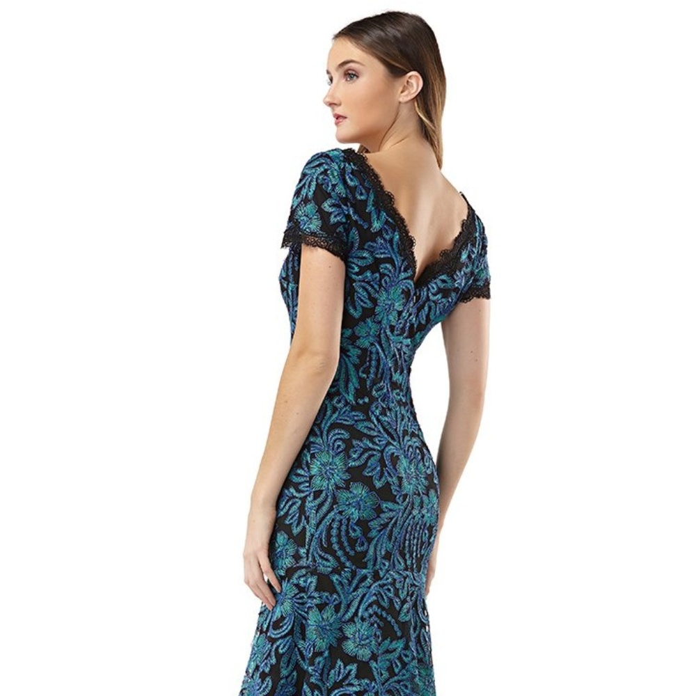 Js Collections Mesh Fit And Flare Cocktail Dress 8 - image 2